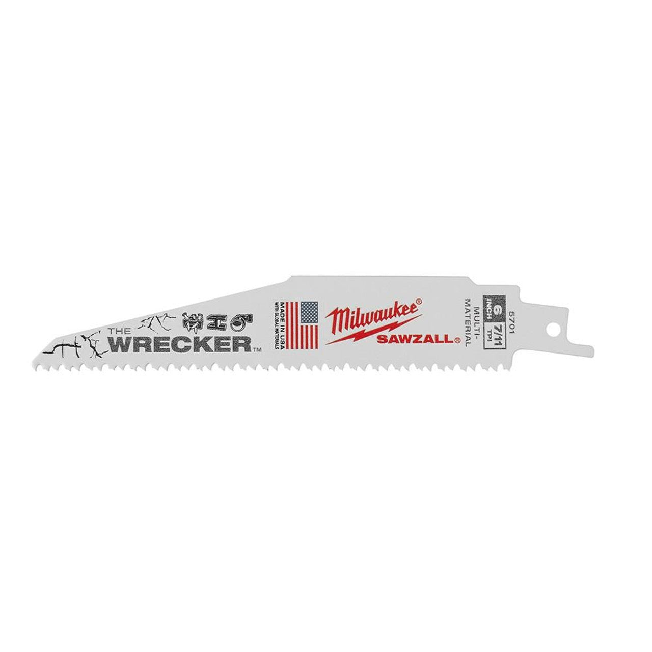 6" SAWZALL WRECKER MULTI MATERIAL BLADE 7/11T 5PK