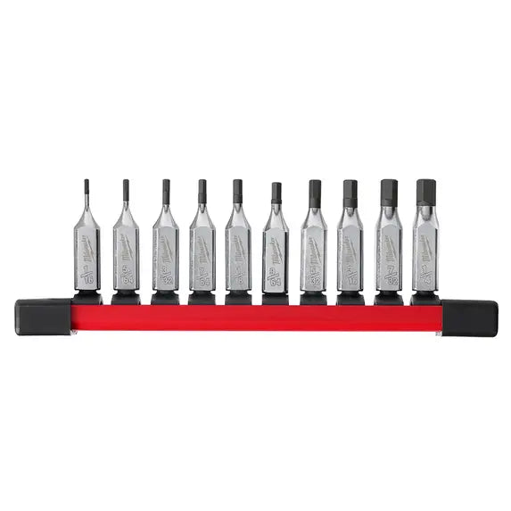 10PC 1/4" DRIVE HEX BIT SOCKET SET SAE
