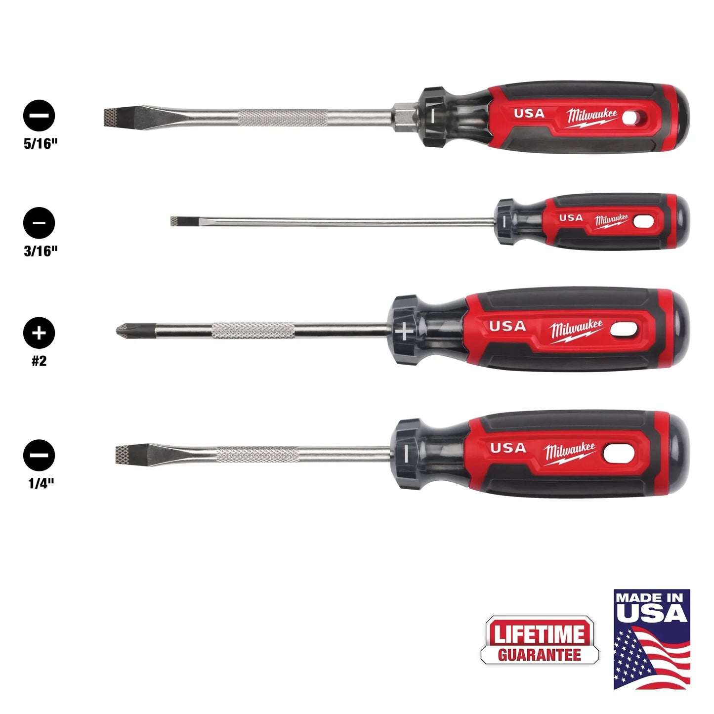 4PC CUSHION GRIP SCREWDRIVER KIT USA