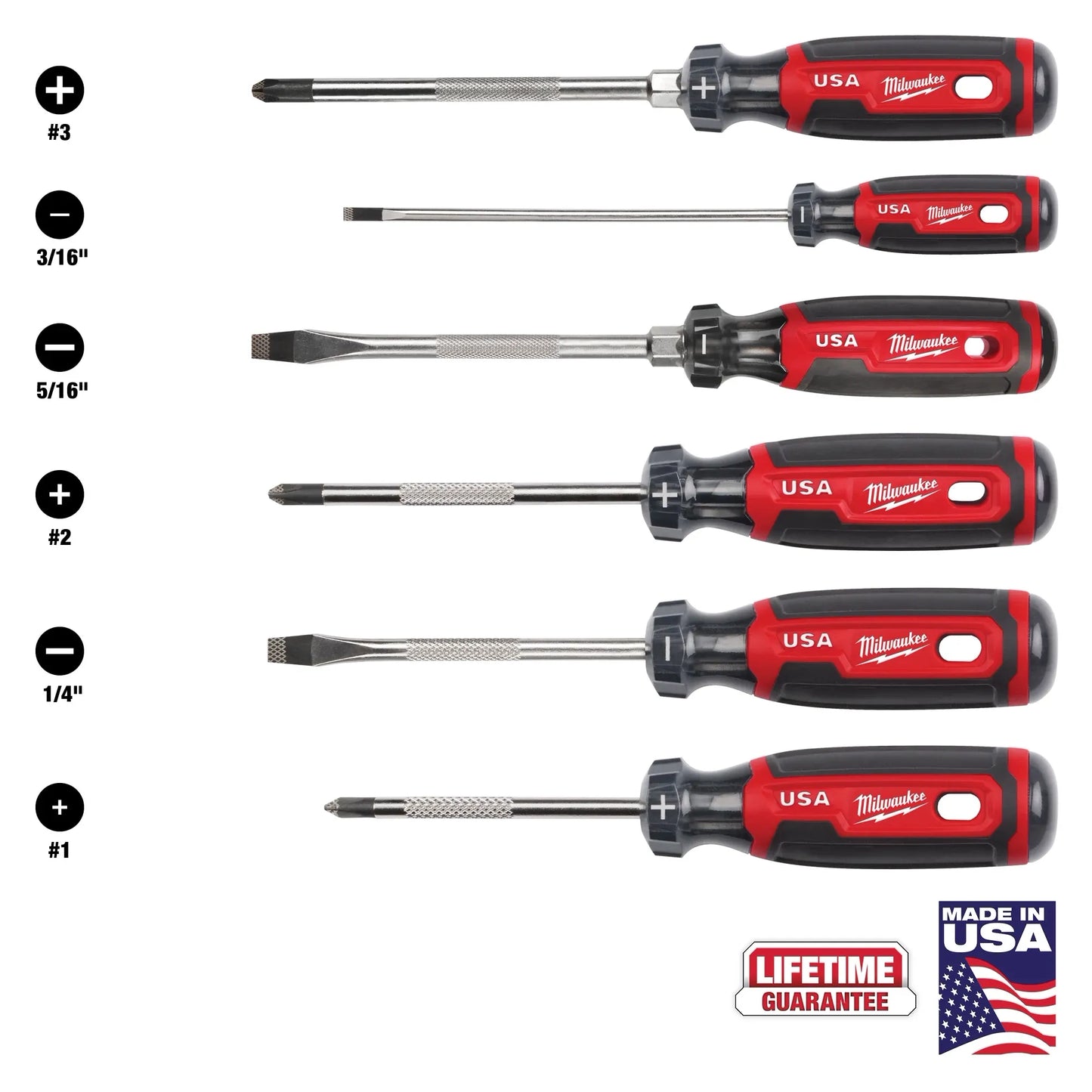 6PC CUSHION GRIP SCREWDRIVER KIT USA