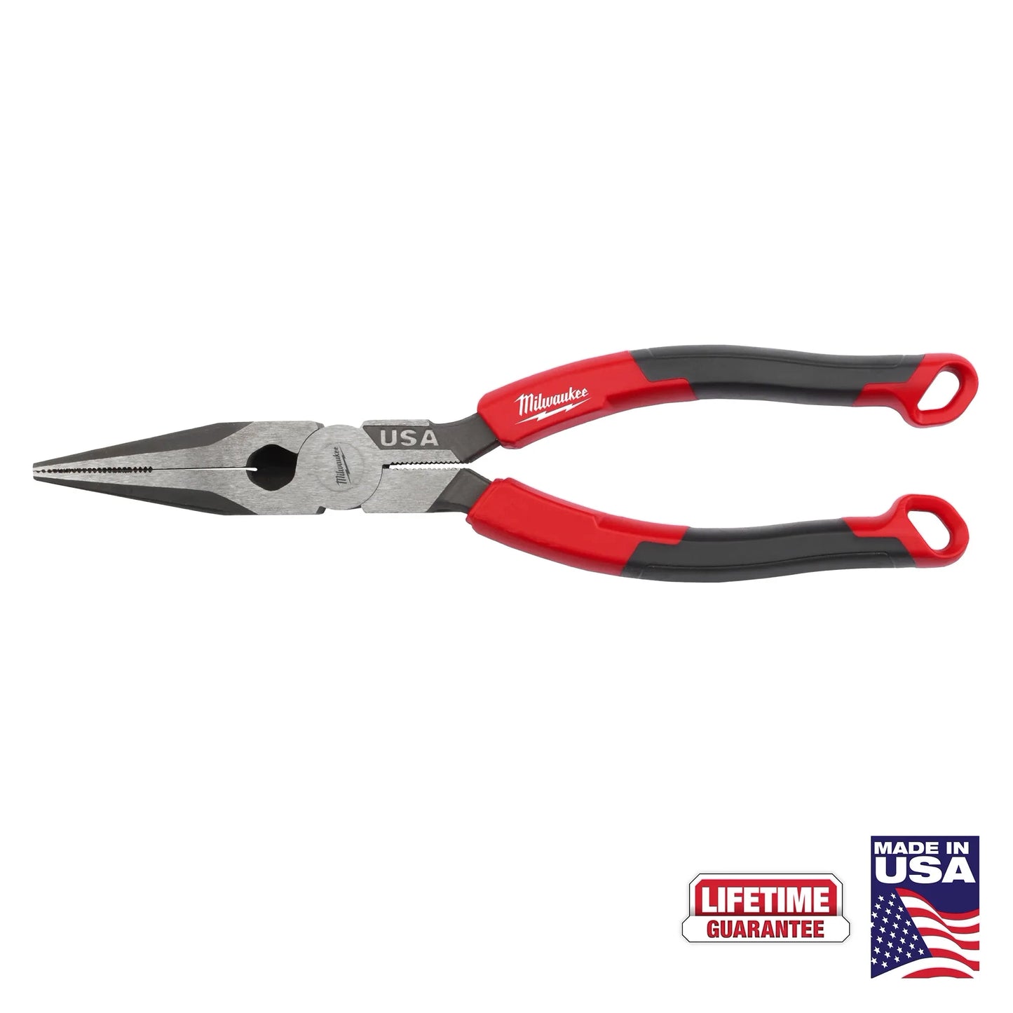 8" LONG NOSE COMFORT GRIP PLIERS USA