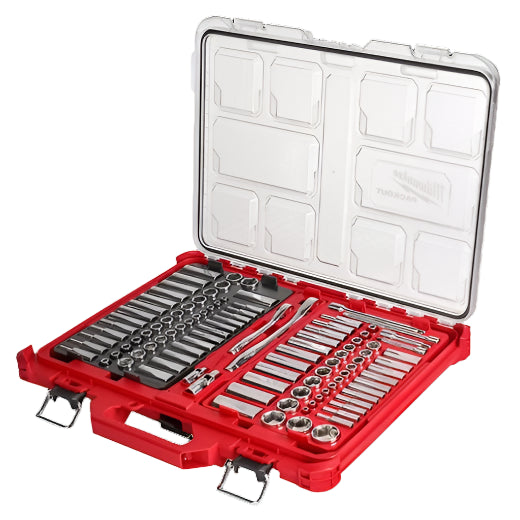 106PC 1/4" & 3/8" METRIC/SAE RATCHET & SOCKET SET W/ PACKOUT LOW-PROFILE ORGANIZER