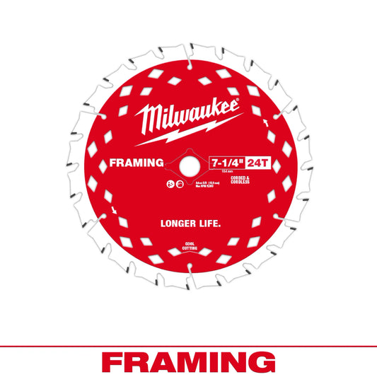 7-1/4" 24T FRAMING CIRCULAR SAW BLADE