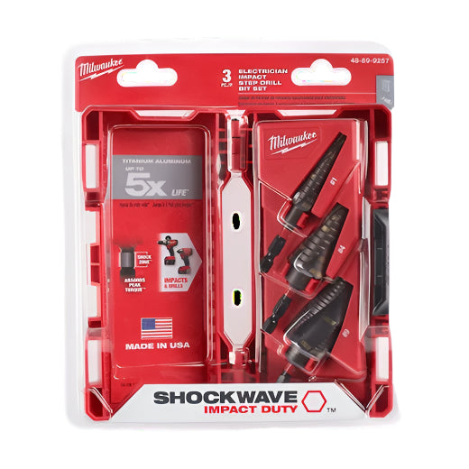 3PC STEP BIT ELECTRIAL SET