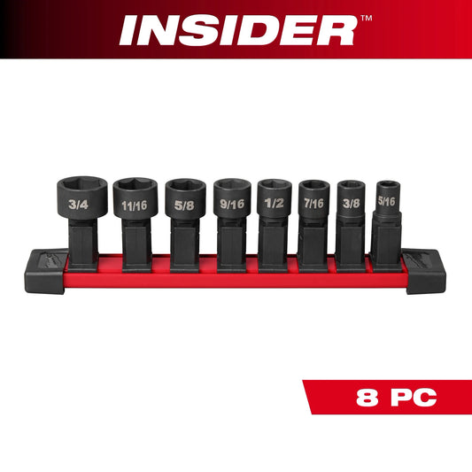 INSIDER BOX RATCHET SOCKET SAE SET 8PC