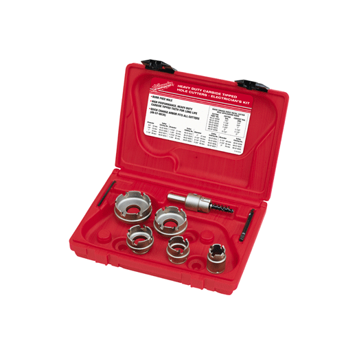 7PC CARBIDE CUTTER SHEET METAL ELECTRICIAN'S KIT