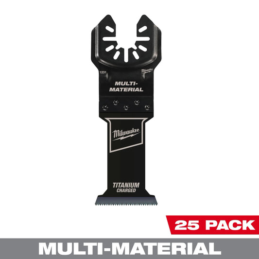 UNIVERSAL FIT OPEN LOK TITANIUM CHARGED BI-METAL MULTI-MATERIAL BLADES 1-3/8" CHARGED BIM BLADE 25PK